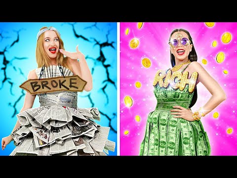 EXPENSIVE VS CHEAP FASHION CRAFTS! How to Be Popular At School by 123 GO! Galaxy