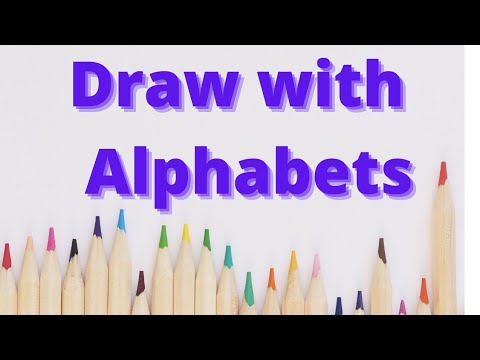 |Drawing with alphabets a,b,c,d| #alphabetdrawing #drawingwithalphabets #easydrawingforkids