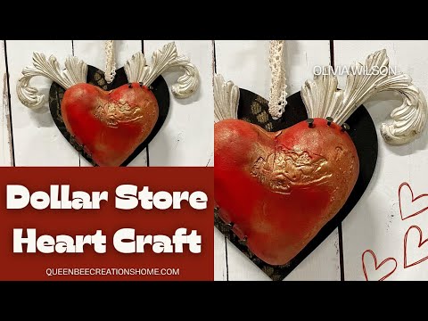 Dollar Store Heart Craft