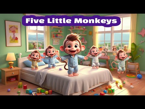 Five Little Monkeys Jumping on the Bed | Nursery Rhymes #nurseryrhymes #kids