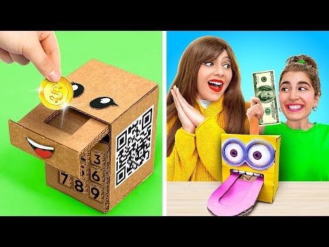 Save Your Money! My Mom Made Me Cool Cardboard Craft by 123 GO!