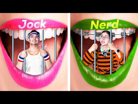 Good Nerd vs Bad Jock in Jail | Funny Bad Cop Situations & Crazy Ideas by Crafty Hacks