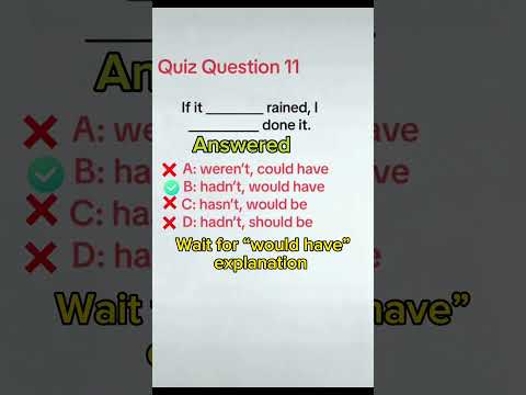 Quiz Question 11 Answered #englishquizchannel #grammarbasic #englishgrammar