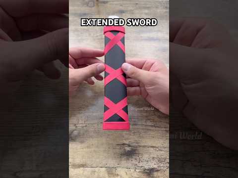 HOW TO MAKE ORIGAMI EXTENDED SWORD EASY CRAFT TUTORIAL | DIY EXTENDED SWORD ORIGAMI INSTRUCTIONS