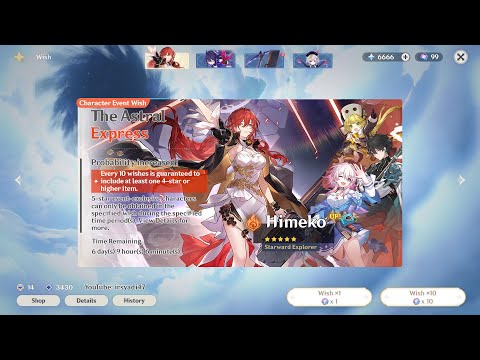 Himeko Banner Wish | Genshin Impact x Honkai Star Rail - Fanmade