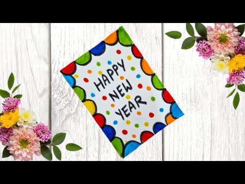 🥰Easy White Paper🥰 New Year Card making/ Handmade Happy New Year Card Idea 2025 #gocreativewithkomal