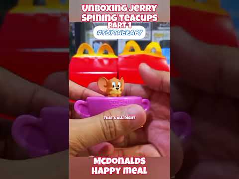 Part 1. Unboxing Jerry Spinning Teacups. Tom and Jerry from the McDonald's  Happy Meal.