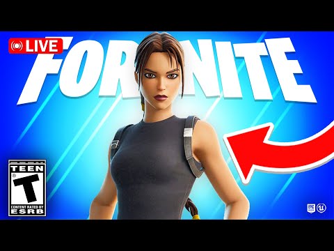 *NEW* FORTNITE LARA CROFT UPDATE EARLY! NEW SKIN BUNDLE, JEEP WRANGLER CAR, & MORE! (LIVE)