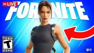 *NEW* FORTNITE LARA CROFT UPDATE EARLY! NEW SKIN BUNDLE, JEEP WRANGLER CAR, & MORE! (LIVE)