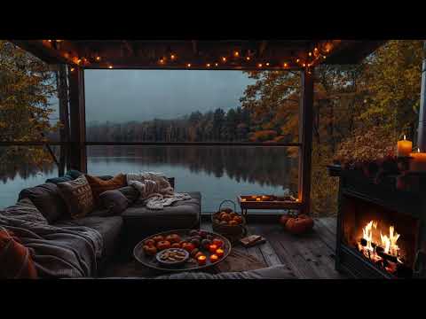 Rainy Jazz Piano - Crackling Campfire And Night Nature Sounds for Sleep, Relax And Study