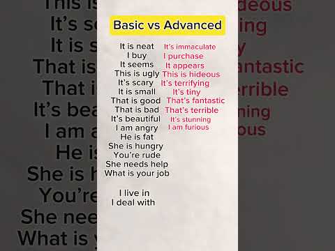 Basic vs Advanced #englishgrammar #englishquizchannel #grammarbasic