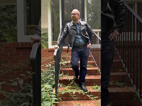 Black & Blue with Schott 618, Ironheart Denim, Grant Stone Boots #menswear