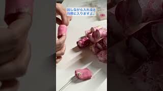 薔薇柄🌹生地で作る｜布花　チューリップ　＃shorts　#handmade　＃ハンドメイド  #薔薇柄専門店