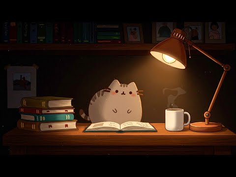 Late Night Study with Pusheen 📖📚 24/7 lofi hip hop mix 💤