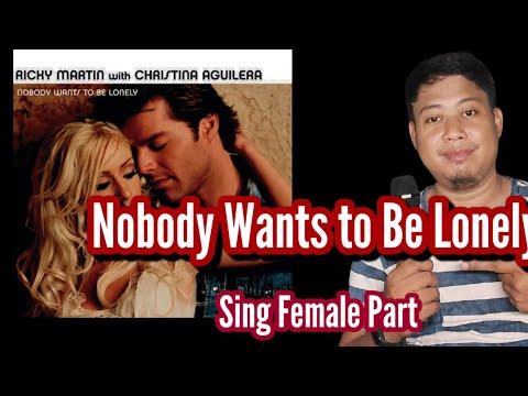 Nobody Wants to Be Lonely - Ricky Martin & Christina Aguilera | Karaoke | Male Part Only