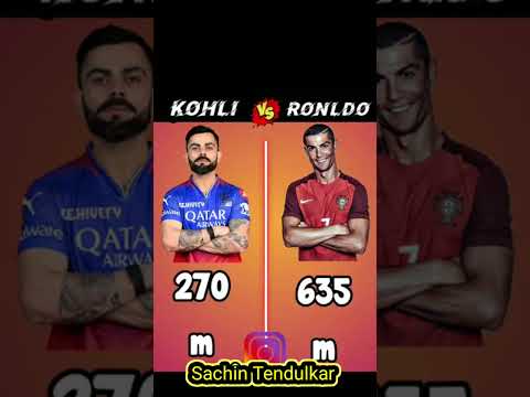 Virat 🆚 Ronldo #cricket #facts #viralshort #viratkohli #ronaldo