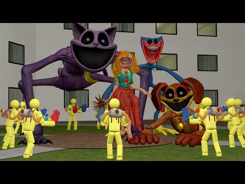 ALL POPPY PLAYTIME 3 CHARACTERS were surrounded, but something went wrong... (Garry's Mod)