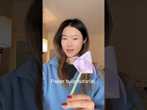 Paper tulip tutorial #diy #paperart #papercraft #paperflower