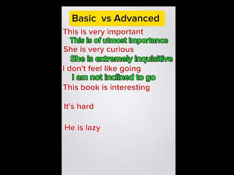 Basic vs Advanced Sentences #englishspeaking #learnenglish #speakenglish #basicvsadvancedenglish