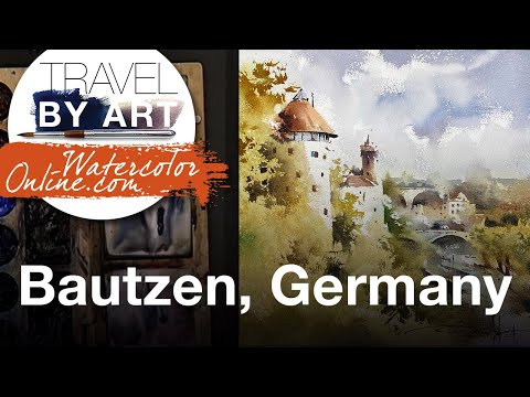 #252 Travel By Art, Ep. 108: Bautzen, Germany (Watercolor Cityscape Demo)