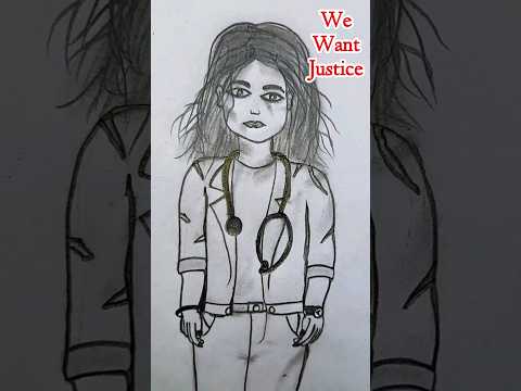 Kolkata doctor case drawing | We Want Justice | #shorts #drawing #kolkatadoctorcase