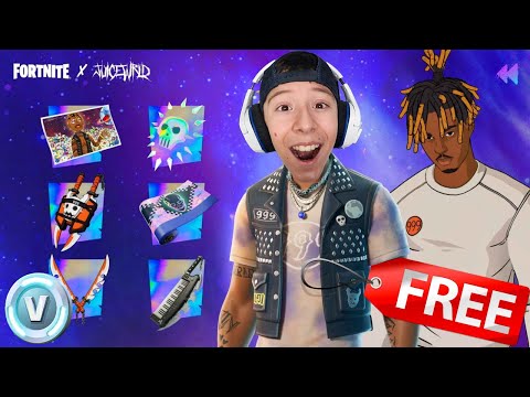 LIVE- New Juice WRLD Skin BUNDLE!   *V-BUCKS GIVEAWAY*