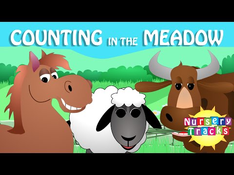 Counting in the Meadow | Learn to count from 1 to 10 | With sheep, cows and horses