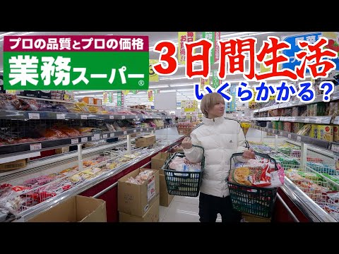 【驚きの安さ！！】業務スーパーで３日間生活はいくらかかる？日本一激安のスーパーに行ってみた！