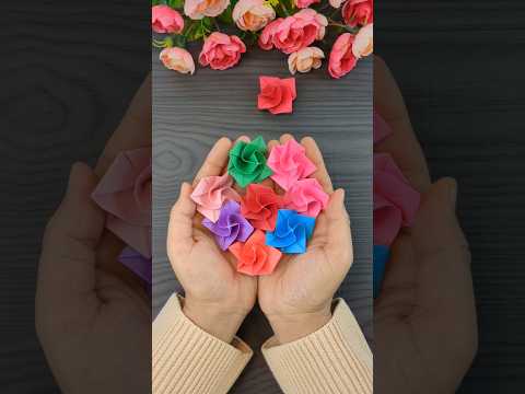 Origami paper roses #diy #origami #papercraft