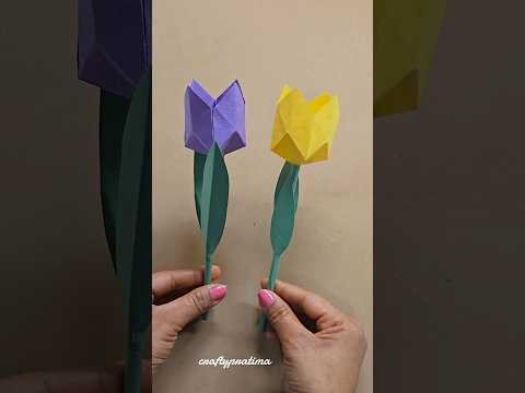 DIY Paper flowers  | origami craft #craft #shorts #craftypratima