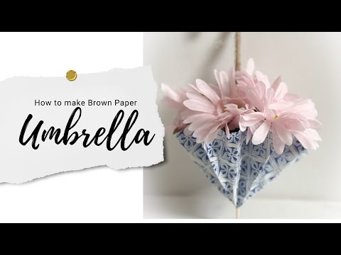 Crafting Magic . DIY Brown Paper umbrella with Decoupage delight