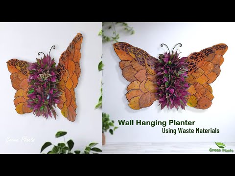 How to Make Your Own Wall Hanging Planters Using Out of Waste | Wall Hanging Plants//GREEN PLANTS