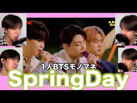 BTSのSpringDayを1人7役で歌ってみた結果www【1人7役BTS】