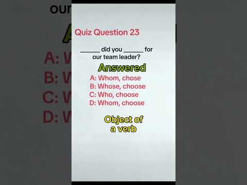 Quiz Question 23 Answered #englishgrammar #englishquizchannel #grammarbasic