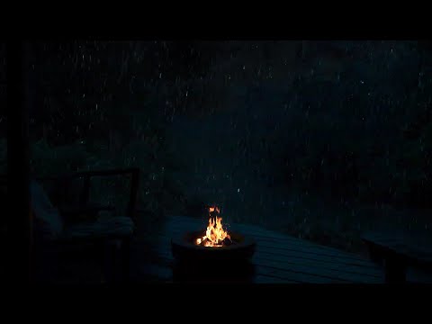 ⚡🌧️ Stormy Night Escape | Crashing Thunder, Heavy Rain & Warm Firelight 🔥🌙