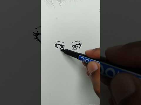 Beautiful eyes || #eyes #anime #eyedrawing #animeart #easy  #drawing #markerdrawing