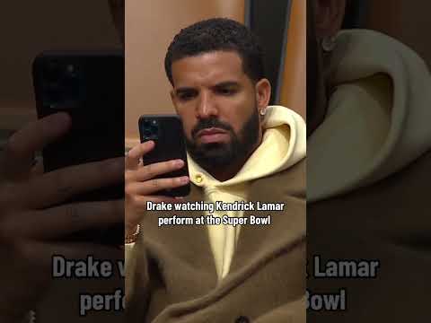 Drake was caught watching Kendrick Lamar Super Bowl performance 2025 #superbowl #shorts #shortsfeed