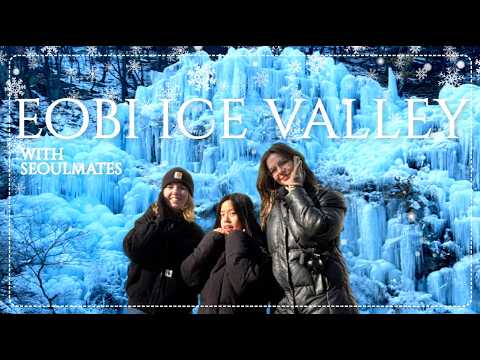 Winter Vlog | Foreigners visiting Korea´s biggest frozen Waterfall cafe | 겨울 어비산장 자연 속 힐링 여행 🏕️❄️