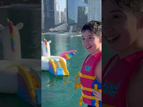 World's Largest Inflatable Waterpark 🏝️💦 ☀️#oliverandlucas #dubai