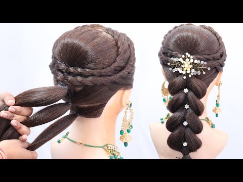 Beautiful ponytail hairstyle for wedding Girls | Amazing hairstyle for party new hairstyle