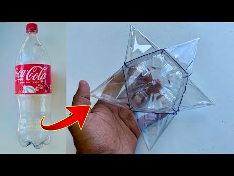 How to Make 3D Star with Plastic Bottle for Christmas Decoration | Star Lantern