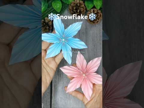 DIY Snowflake Paper ❄️❤️ Christmas decor art craft ❄️ Сделала снежинку из бумаги