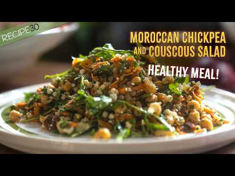 Deliciously Healthy Moroccan Style Chickpea & Couscous Salad