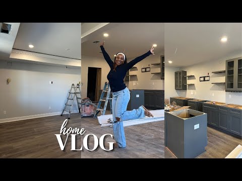 HOME VLOG| More basement updates + powder room paint + girls room mini update