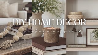 DIY Home Decor Ideas || Paper Mache Bowl, Vintage Mortar, Mortar Candle || Easy & Affordable