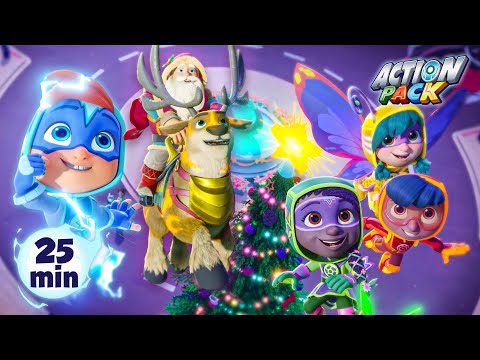 The Action Pack Saves Christmas🎅 | Action Pack | Kids Cartoons & Nursery Rhymes | Moonbug Kids