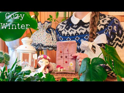 Cozy Winter Days in My Village Home | Found a new Scandinavian sweater | Sewing a cute pouch