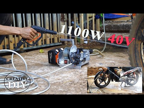 I Made A Portable Car Wash Using 40v 1000w Battery @CreativeDIY