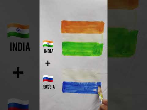 INDIA 🇮🇳 AND RUSSIA 🇷🇺FLAG DRAWING /#shorts #youtubeshorts #shortsarts