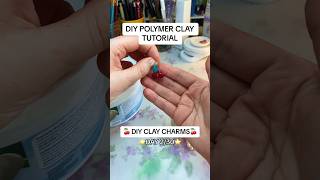 🍒 POLYMER CLAY Tutorial: DIY Cherry Charms 🍒⭐️ #polymerclay #clay #crafttutorial #cottagecore